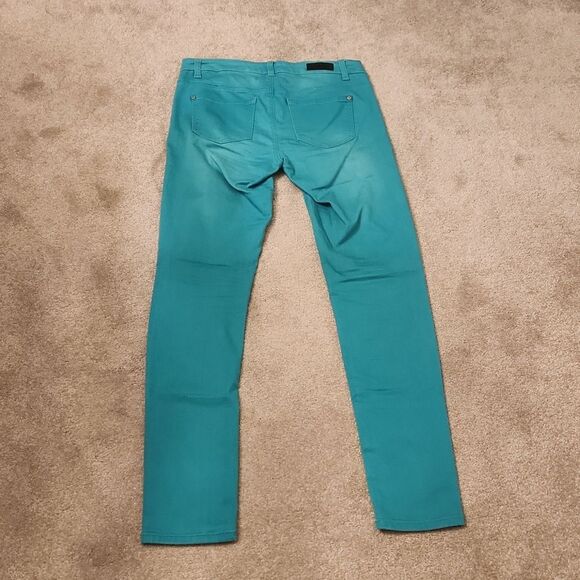 Celebrity Pink Jeans Turquoise Low-Rise Skinny Jeans Size 9 US 8 - Picture 4 of 7